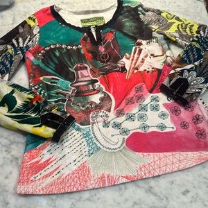 CUSTO Barcelona designer vintage pop art style top/blouse